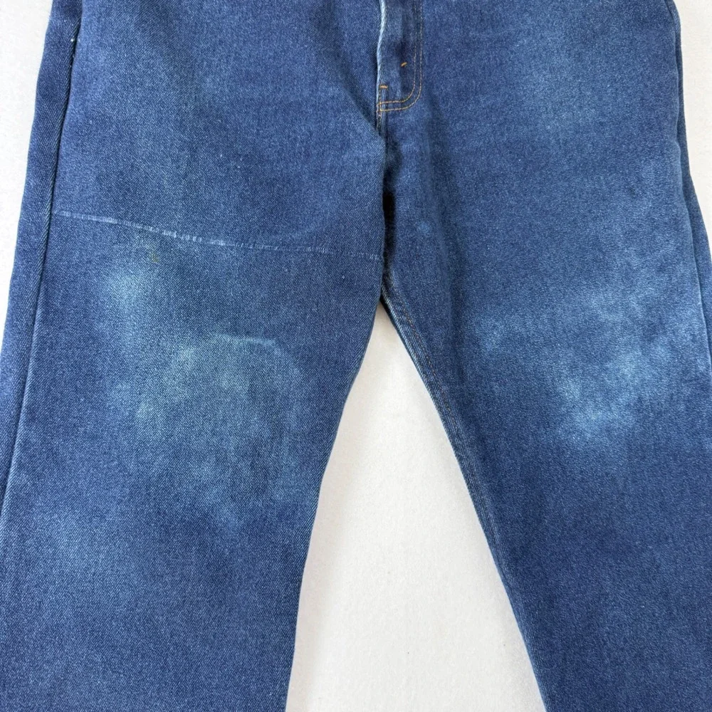 Vintage Levis Blue Tab Jeans Mens 36x30 Relaxed Straight Dark Wash Batwing Tag